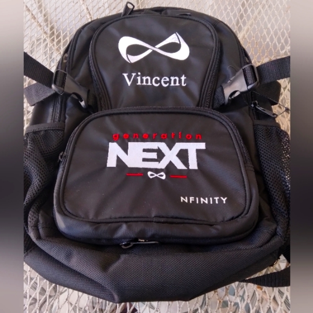 NFINITY Classic Petite Backpack (White Logo) Excellent Condition